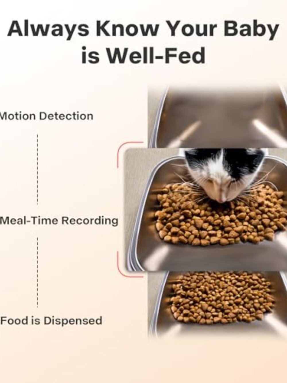 NEW Automatic Cat Feeder with Camera 5G WiFi Food Dispenser Night Vision 7L Dog - Picture 6 of 6